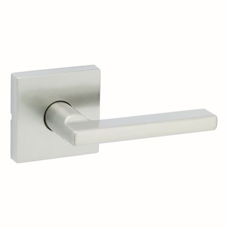 Halifax Lever With Square Rose Passage Door Lock With RCAL Latch And RCS Strike Satin Nickel Finish